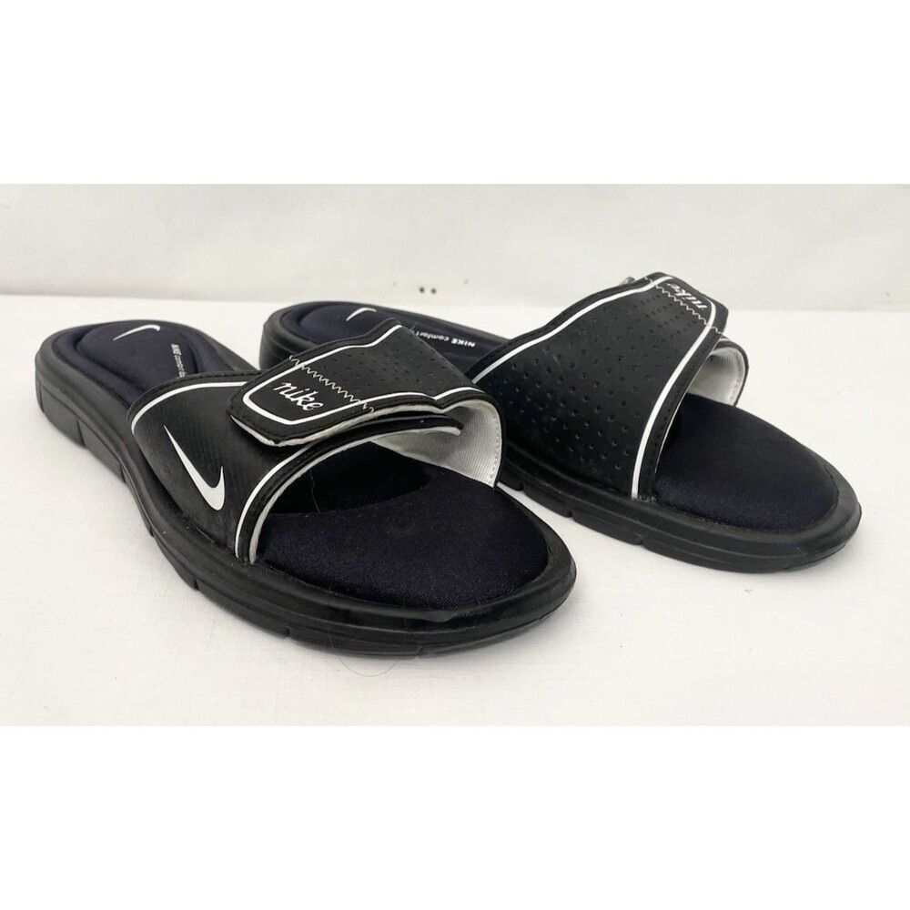 Nike Size 7 Comfort Footbed Slides Sandals Flip Flops Black 360883-011 Woman's